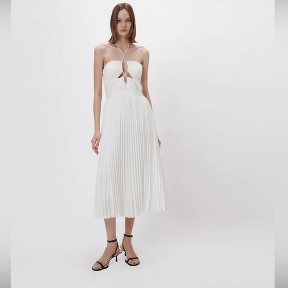 Jonathan Simkhai Halterneck Long Dress in White - Size 12 - Picture 1 of 6